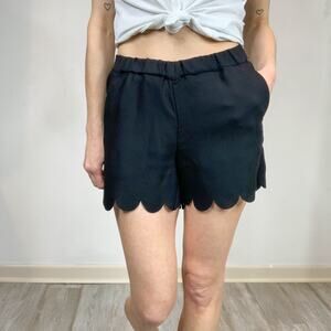 MADEWELL high rise shorts scalloped hem side pockets preppy classic 2489